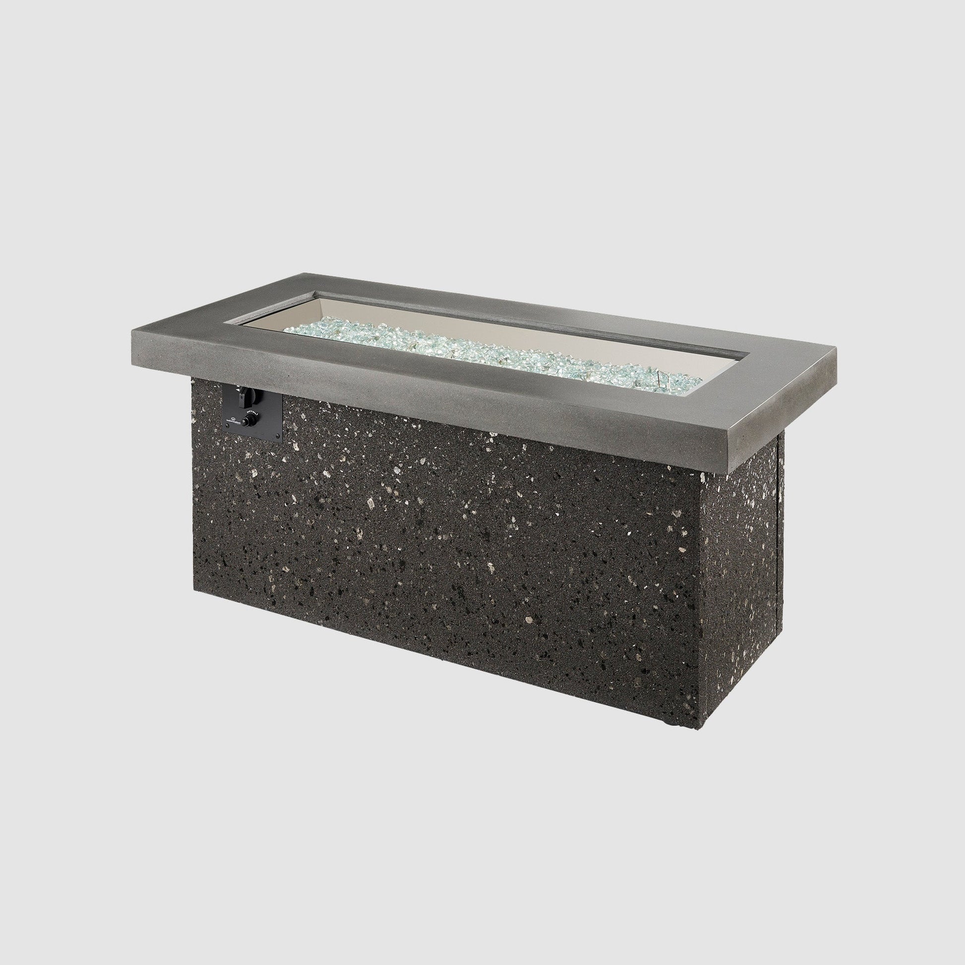 Key Largo 48 Inch Rectangular Stucco Natural Gas Fire Pit Table