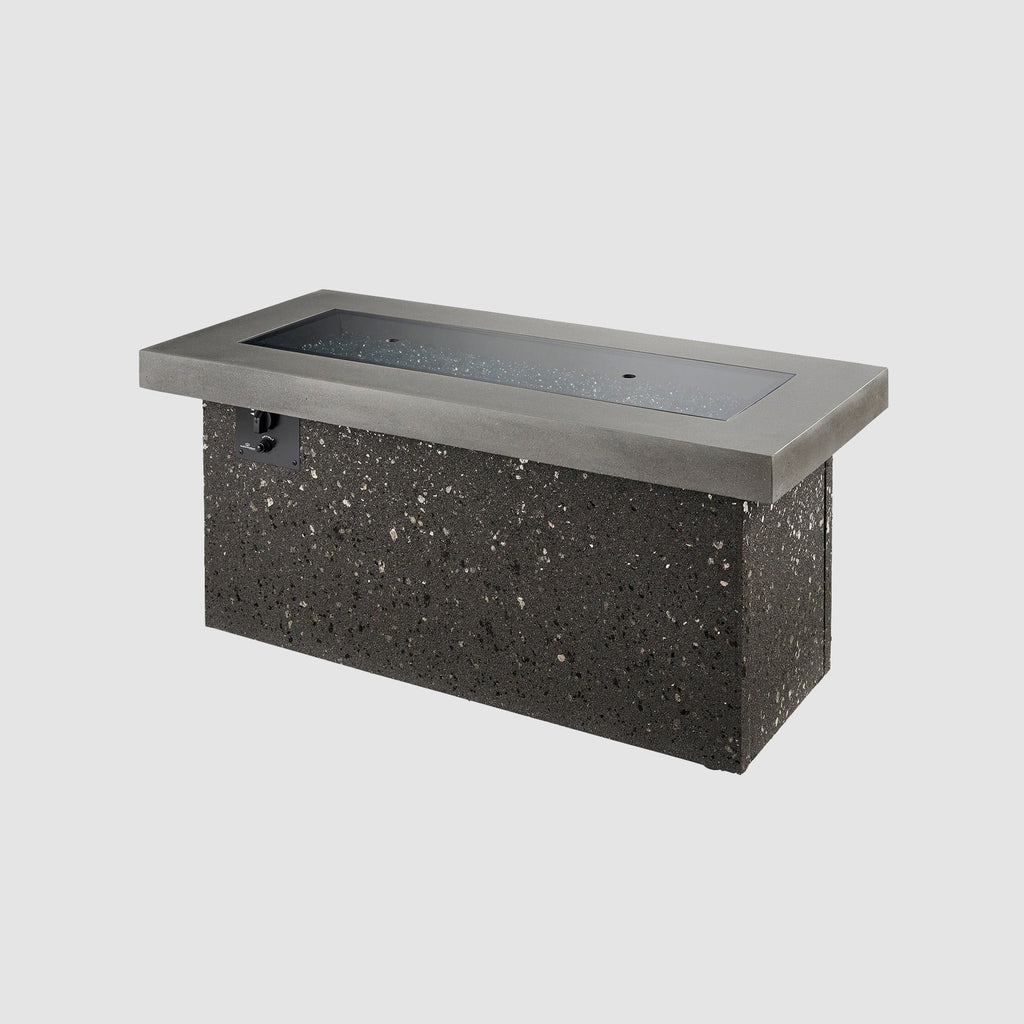 Key Largo 48 Inch Rectangular Stucco Natural Gas Fire Pit Table