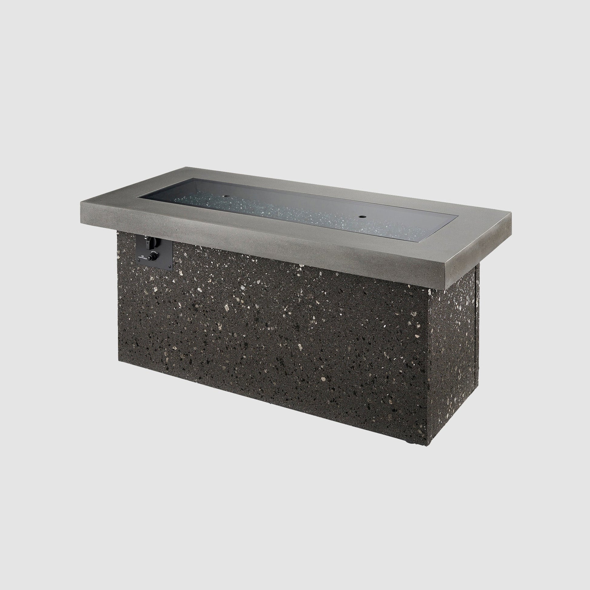 Key Largo 48 Inch Rectangular Stucco Natural Gas Fire Pit Table