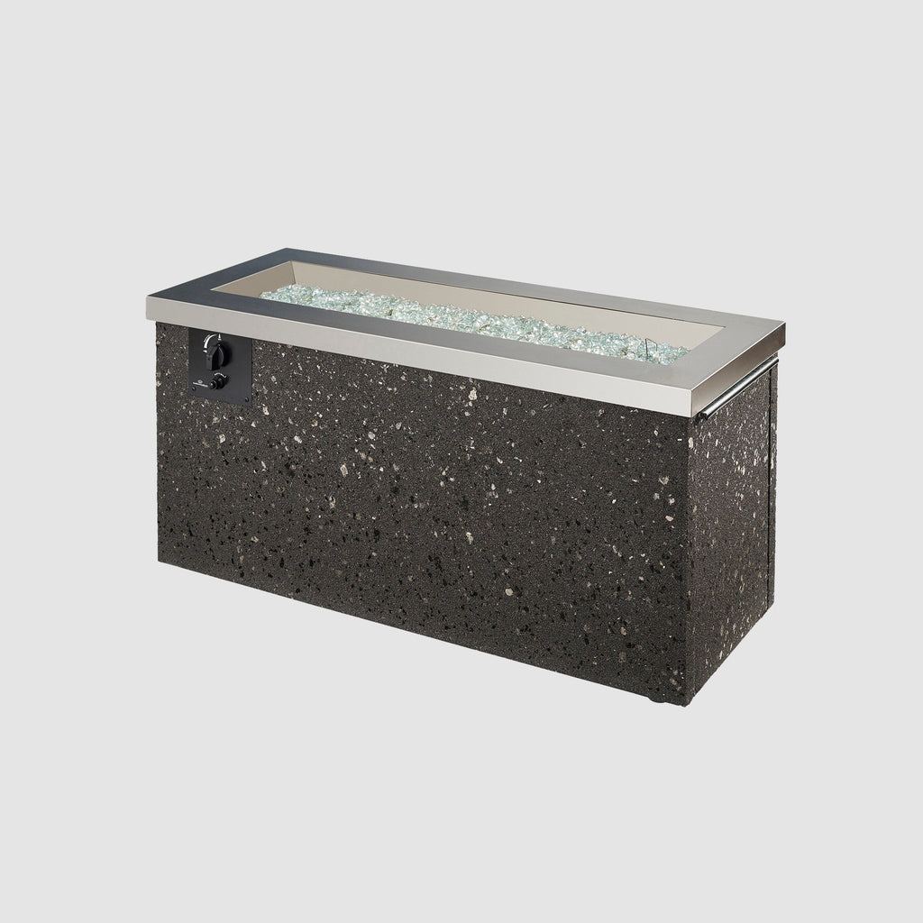 Key Largo 48 Inch Rectangular Stucco Natural Gas Fire Pit Table