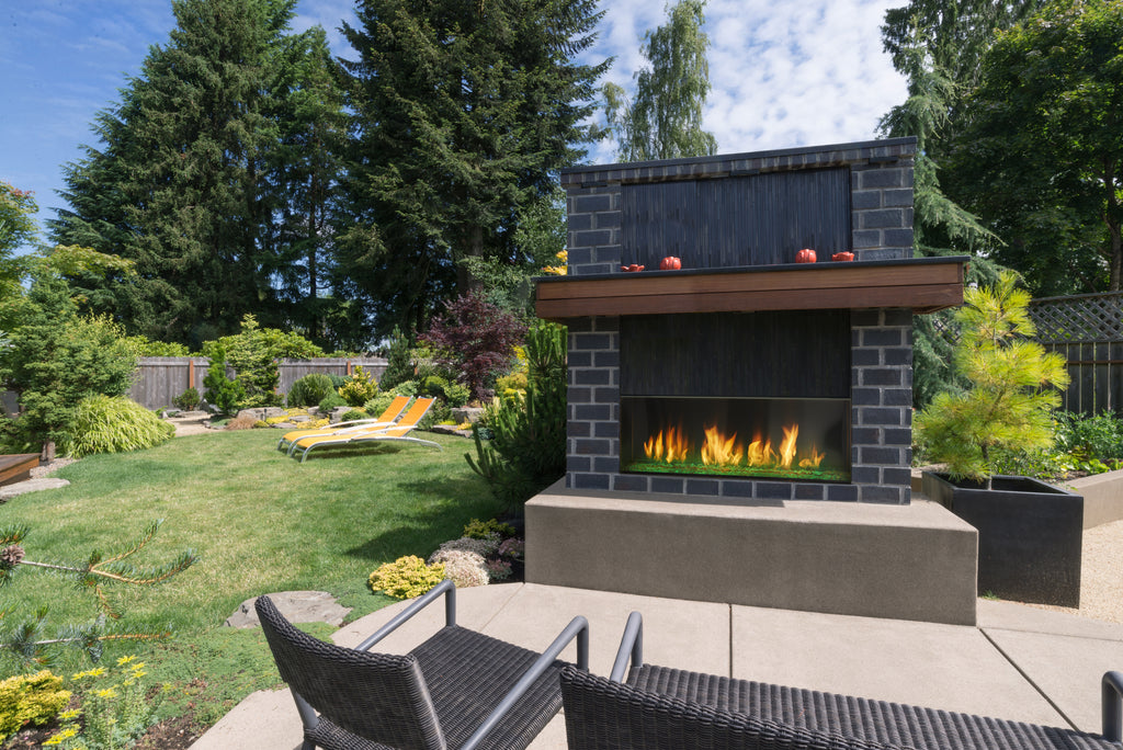 Chimenea lineal de gas para exteriores Lanai de 48" de Majestic 