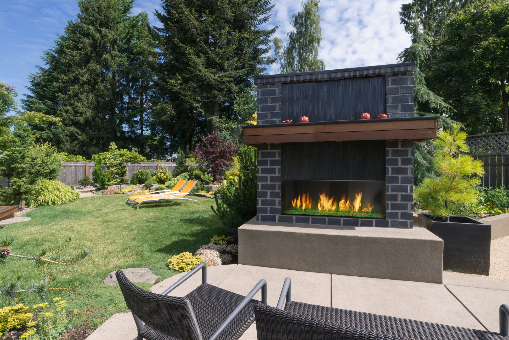 Lanai 48" Outdoor Linear Gas Fireplace by Majestic