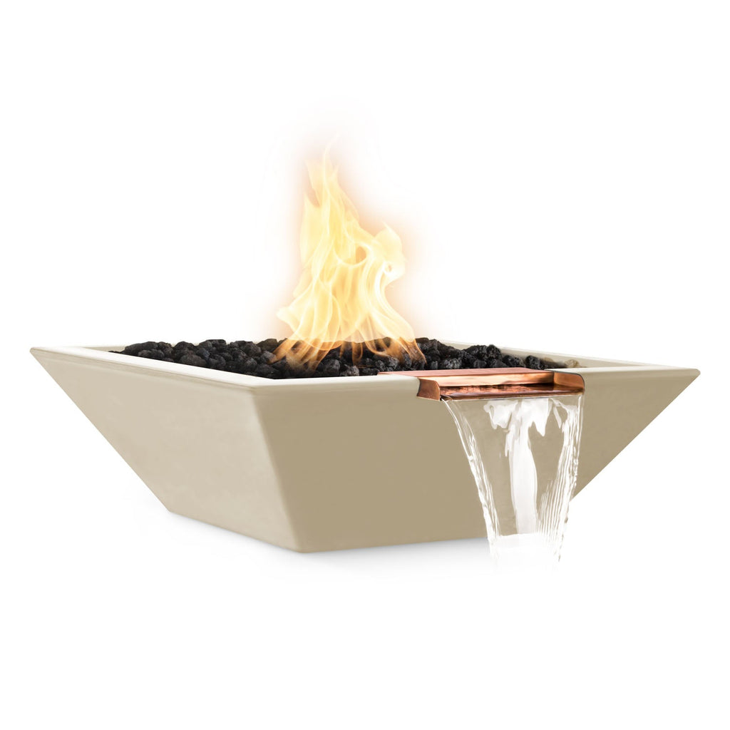 Cuenco Maya de hormigón reforzado con fibra de vidrio de 36" para fuego y agua de The Outdoor Plus
