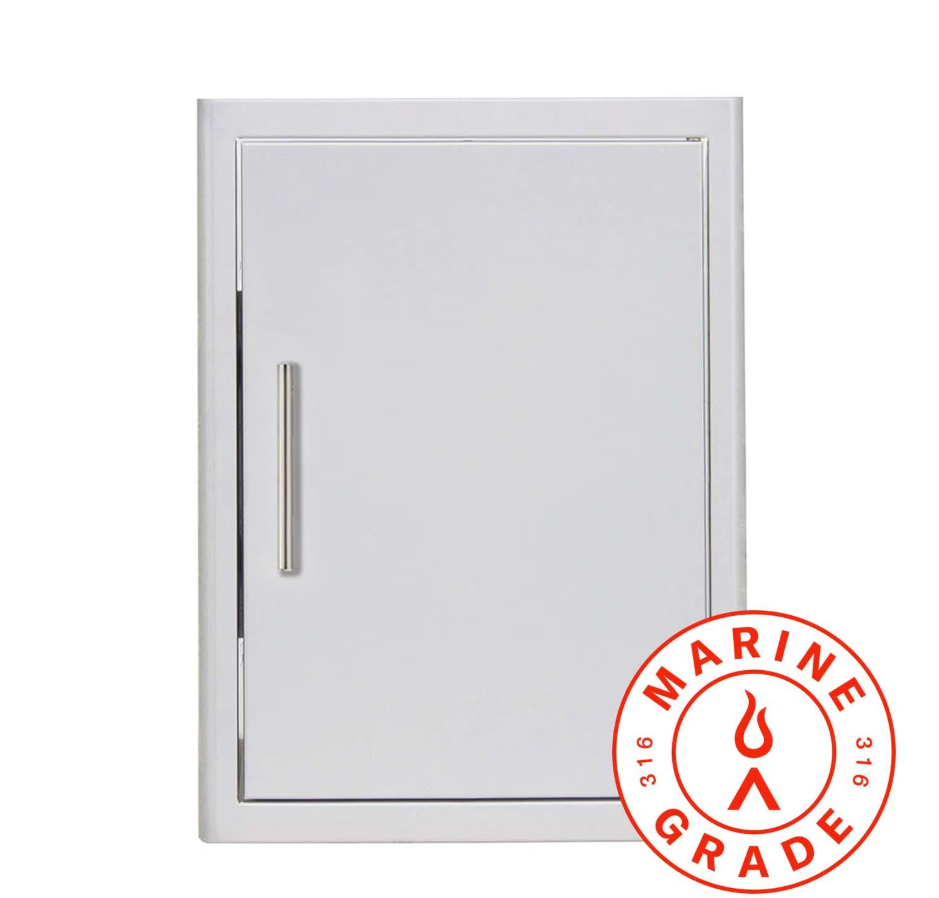 Blaze Marine Grade Stainless Steel 21-in Single Access Door - Vertical - BLZ-SINGLE-2417-R-SC-MG