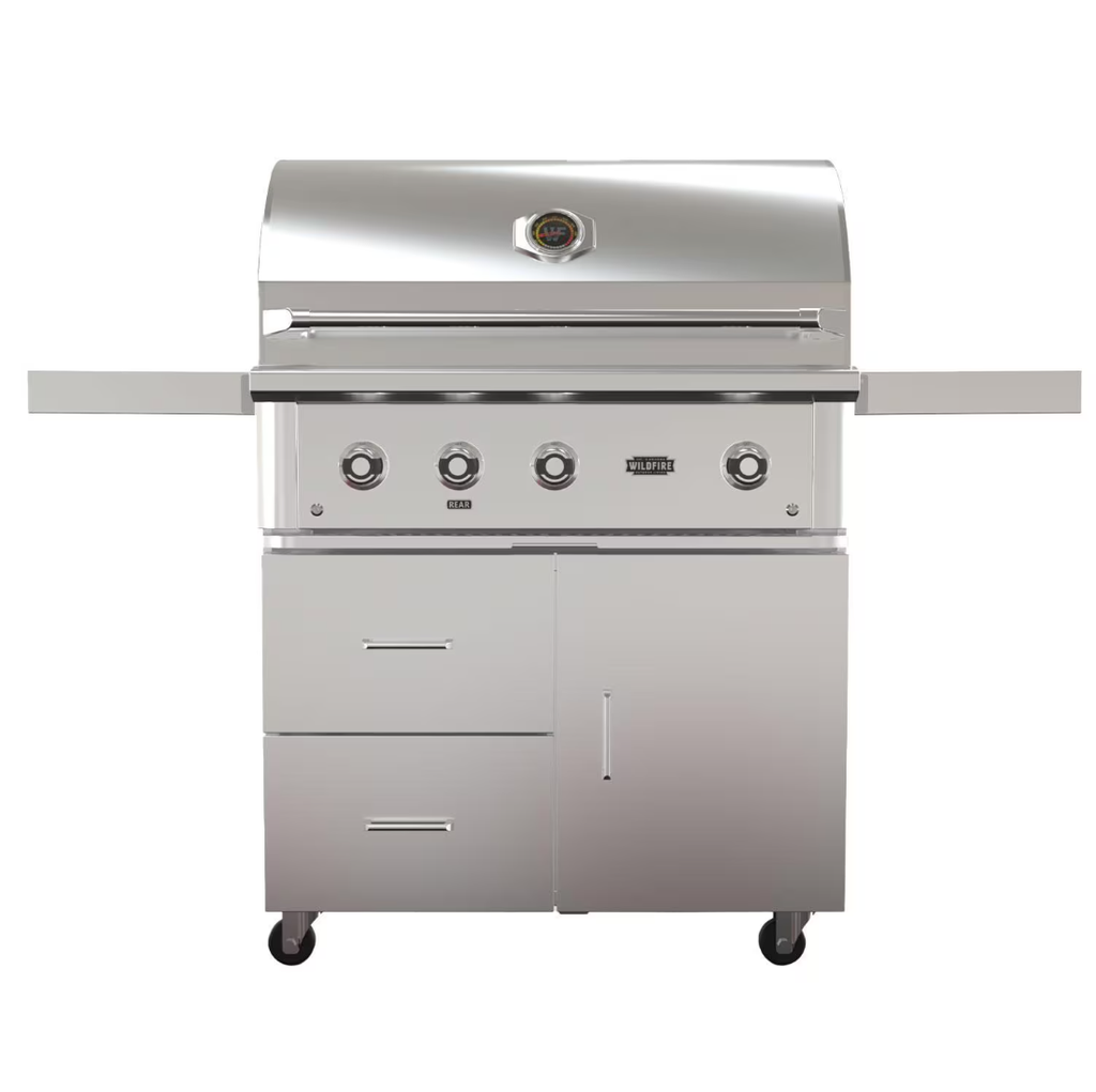 Parrilla a gas Wildfire Ranch Pro de 42 pulgadas, 4 quemadores, acero inoxidable 304, con quemador trasero infrarrojo 