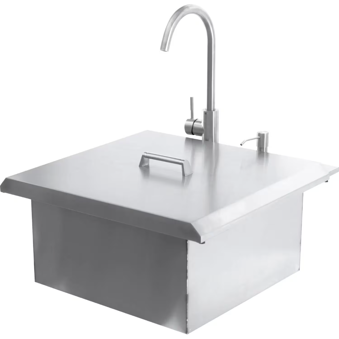 Signature 21-in Outdoor Rated Stainless Steel Drop-In Sink with Hot/Cold Faucet