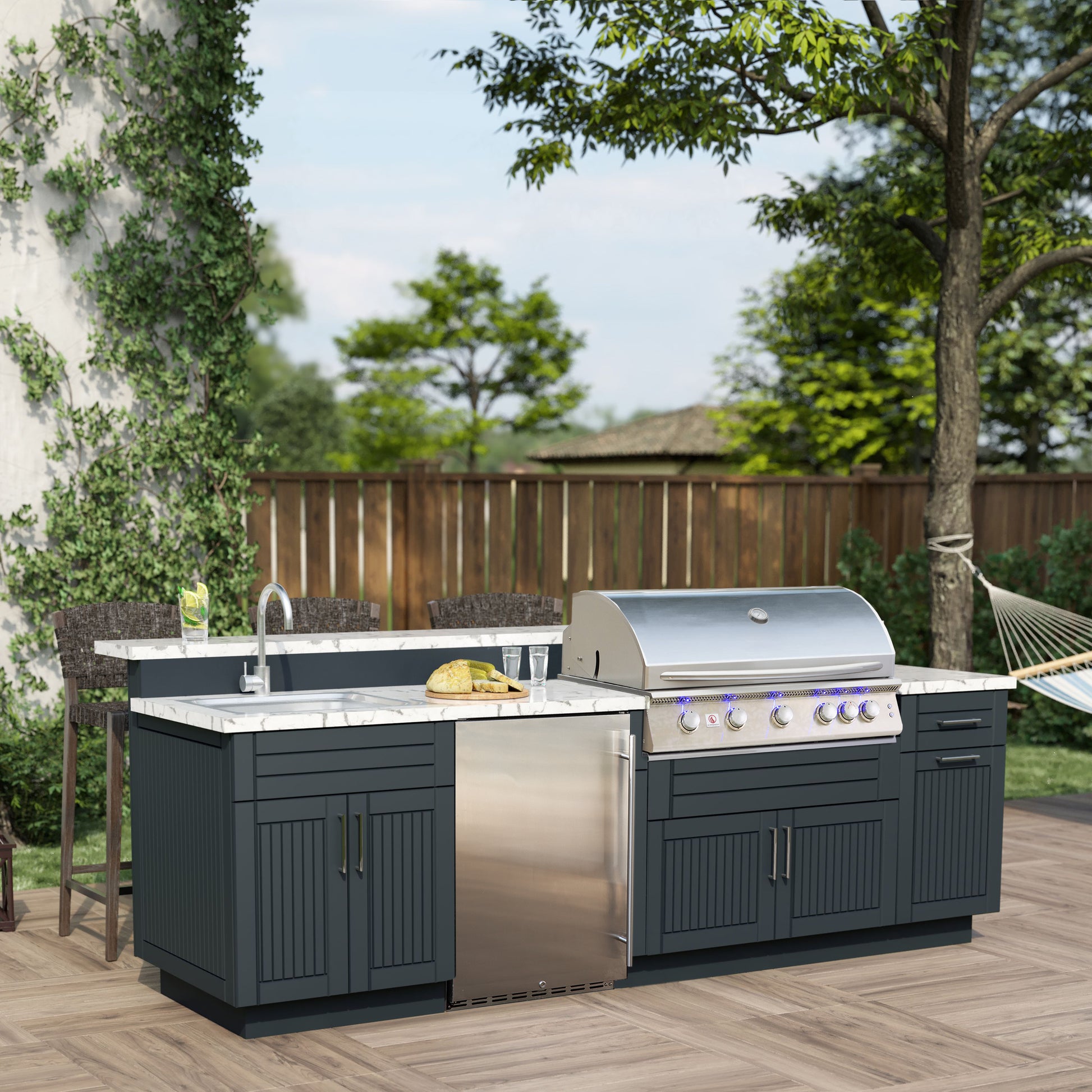 Summerset Sizzler Pro 40-Inch 5-Burner Freestanding Gas Grill With Rear Infrared Burner on Deluxe Cart (SZPRO40+DCCART)