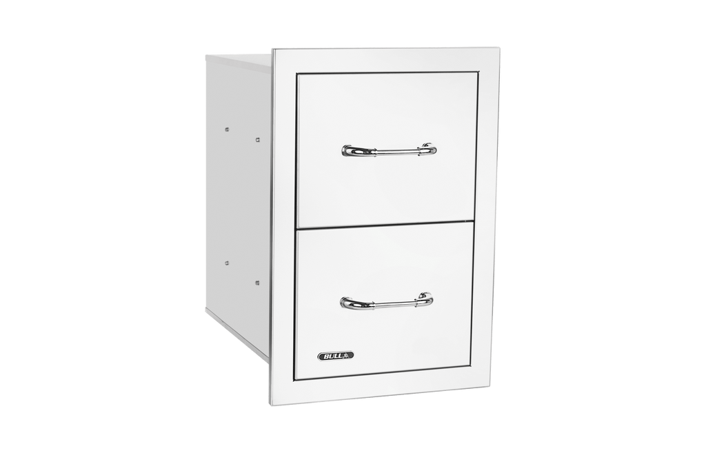 Bull Stainless Steel Double Drawer w/Reveal (56990)