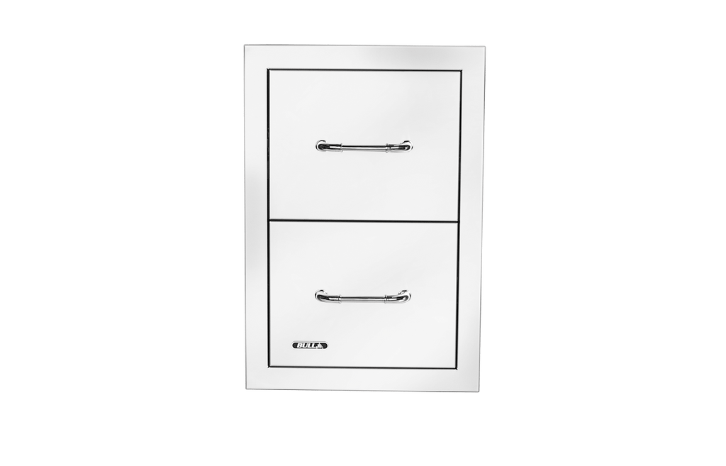 Bull Stainless Steel Double Drawer w/Reveal (56990)