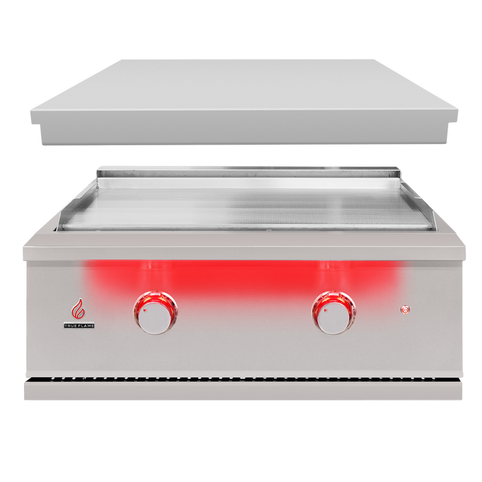 TrueFlame Built-In Gas Griddle with LED Illumination & Large Cooking Surface