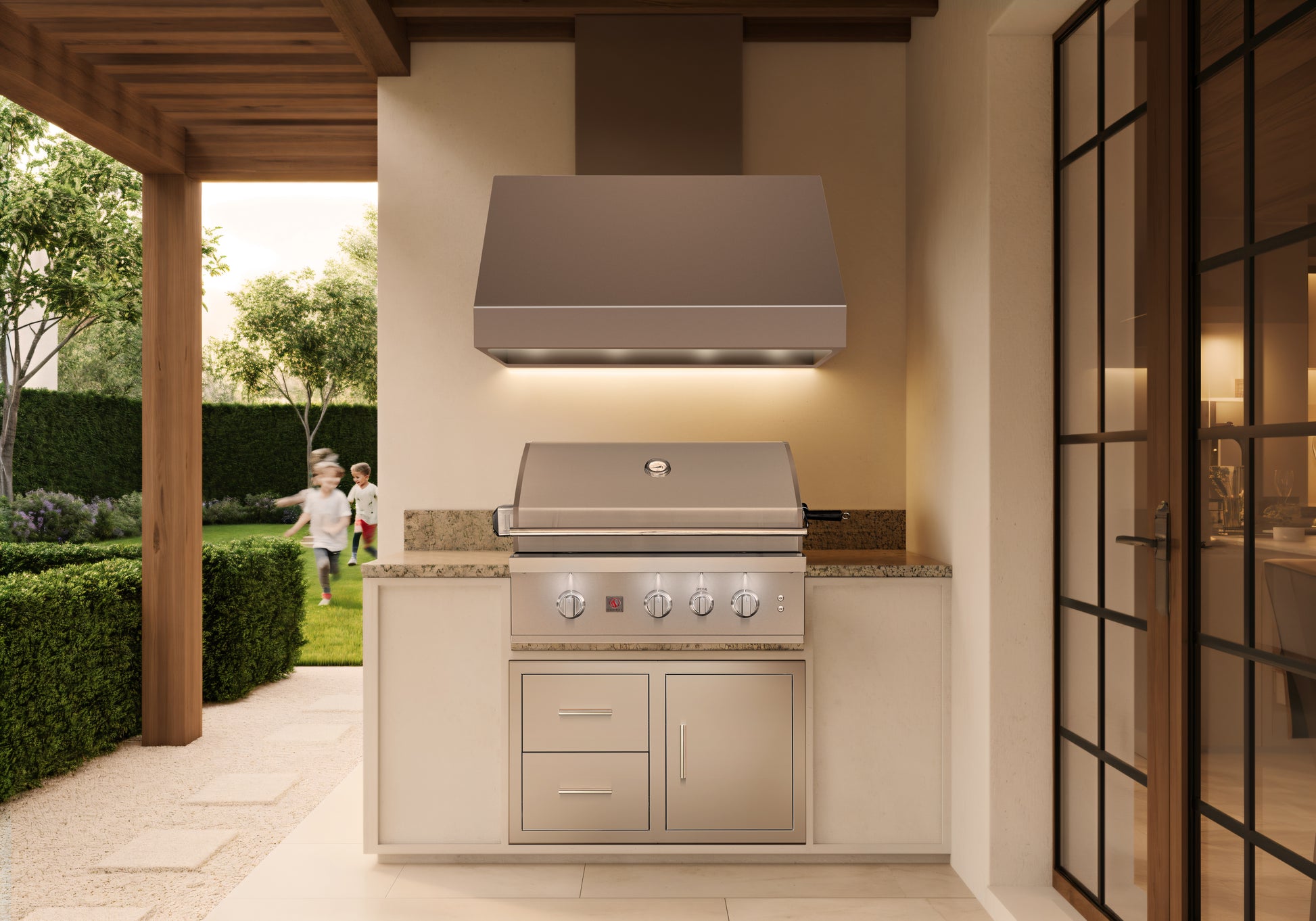 Summerset TRL Pro 32-Inch 3 Burner Built-In Gas Grill With Rear Infrared Burner and Rotisserie Kit (TRLPRO32)