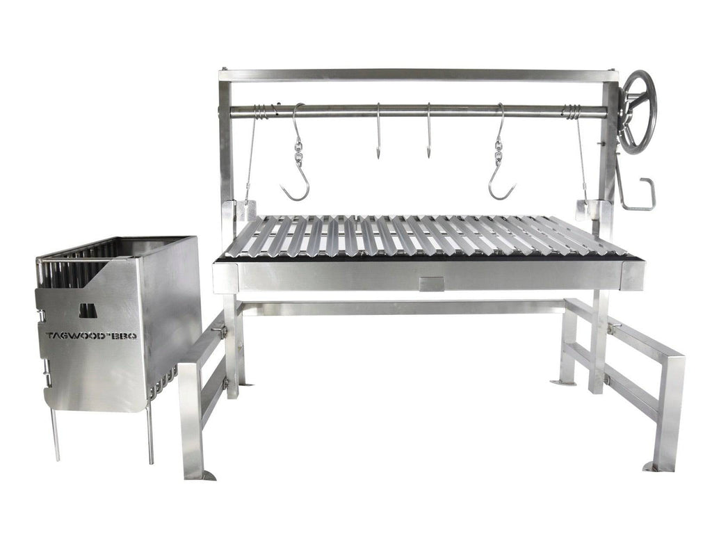 Tagwood BBQ Insert Style Argentine Santa Maria Wood Fire & Charcoal Gaucho Grill Without Firebricks - BBQ09SSFRONT