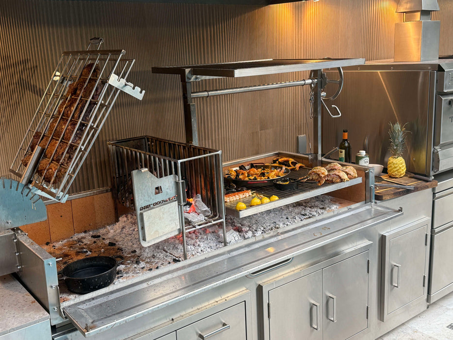 Tagwood Fully Assembled BBQ Argentine Santa Maria Wood Fire & Charcoal Grill - BBQ28SSF