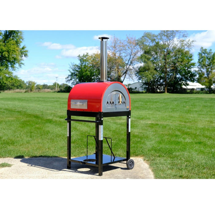 WPPO Traditional 25-Inch Dual Fueled Pizza Oven With Gas Attachment- Wood and Gas Powered