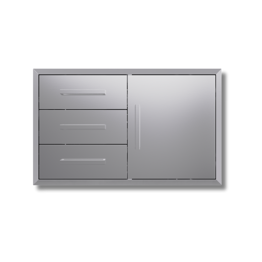 Bear Grill Triple Drawer & Door Combo