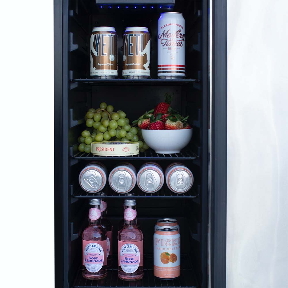 TrueFlame 15-Inch 3.2 Cu. Ft. Outdoor Rated Fridge with Stainless Door (AMD-RFR-15S)