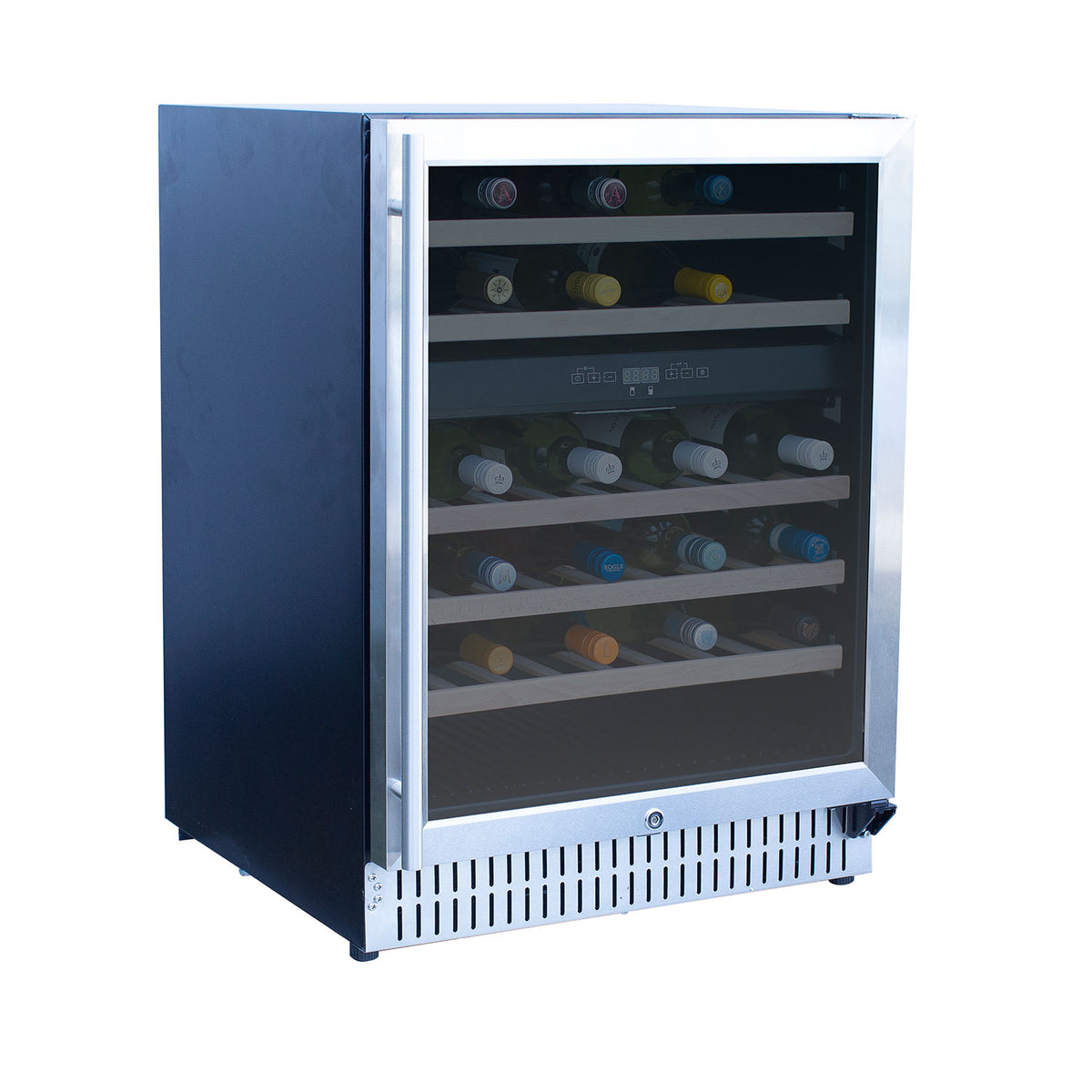 TrueFlame 24-Inch 5.3 Cu. Ft. Outdoor Rated Dual Zone Wine Cooler (AMD-RFR-24WD)