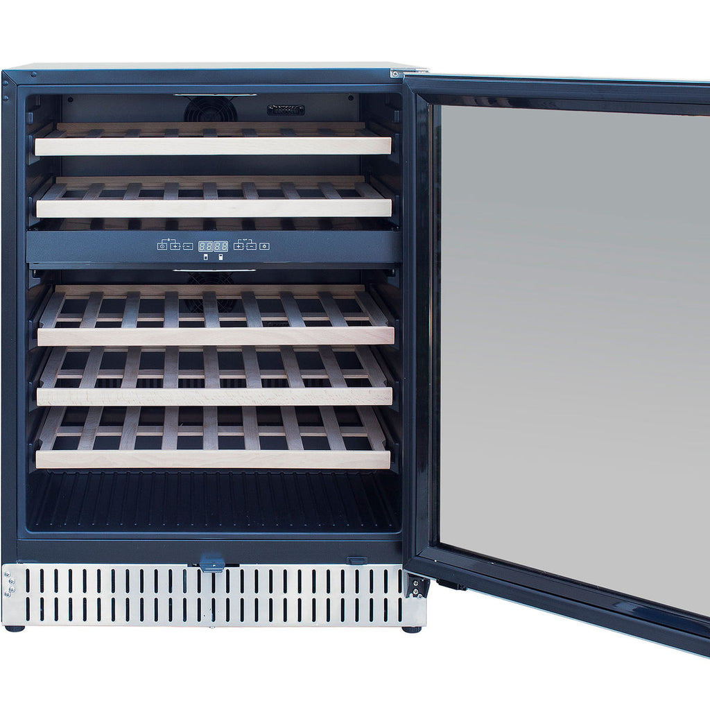 TrueFlame 24-Inch 5.3 Cu. Ft. Outdoor Rated Dual Zone Wine Cooler (AMD-RFR-24WD)