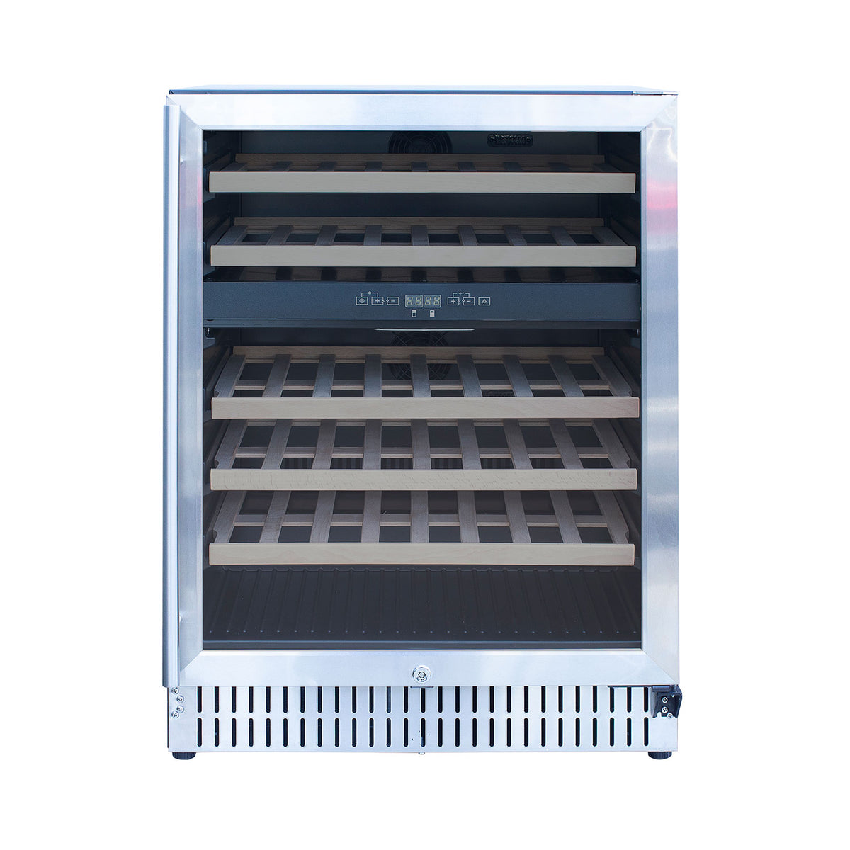 TrueFlame 24-Inch 5.3 Cu. Ft. Outdoor Rated Dual Zone Wine Cooler (AMD-RFR-24WD)