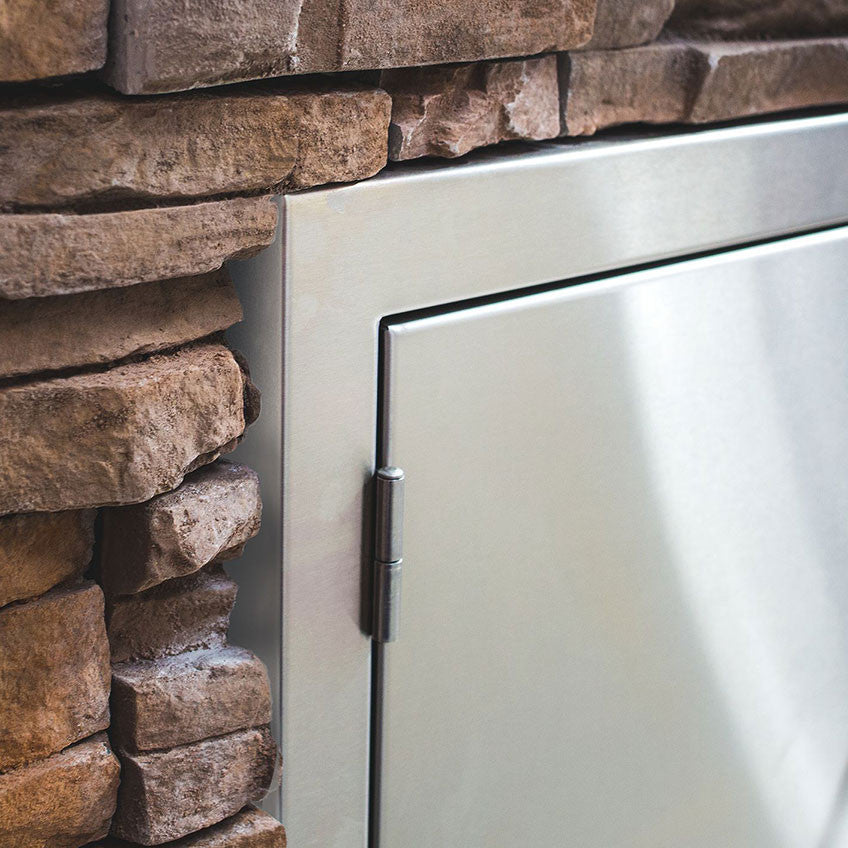 TrueFlame 17-Inch Stainless Steel Flush Mount Double Access Drawer (DR2-17-A)