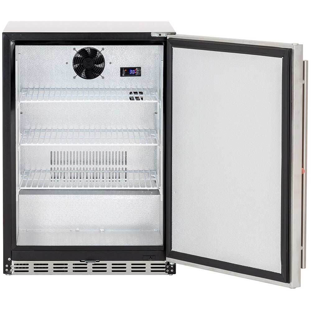 TrueFlame 24-Inch 5.1 Cu. Ft. Outdoor Rated Fridge with Glass Door (AMD-RFR-24G)