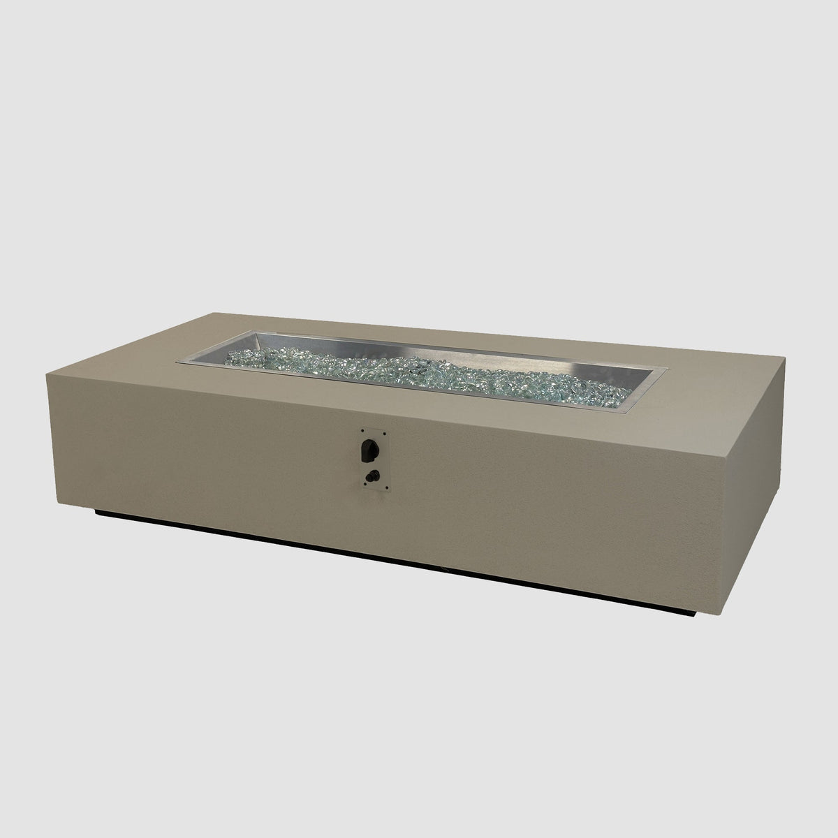 Vosera 60 x 14 Linear Gas Fire Pit Table in Latte