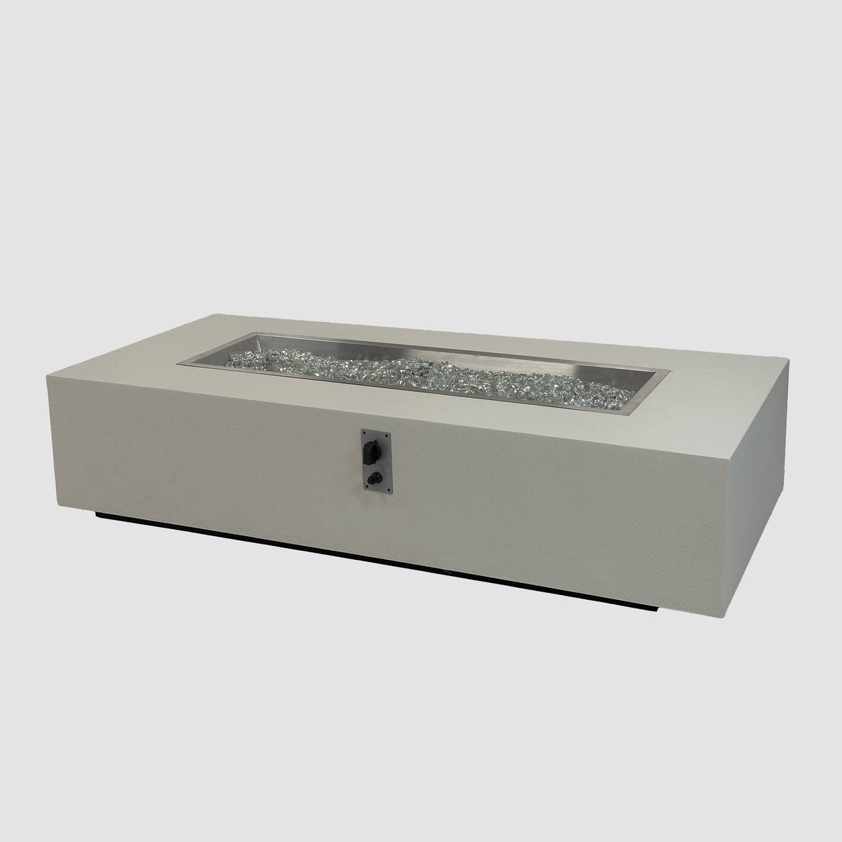 Vosera 60 x 14 Linear Gas Fire Pit Table in Natural Grey