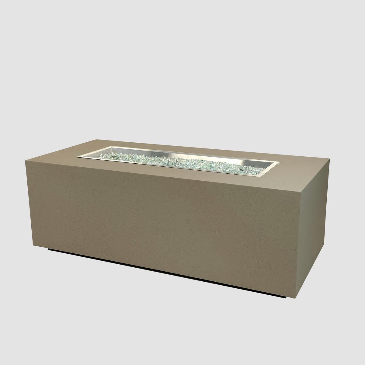 Vosera 60 x 22 Linear Gas Fire Pit Table in Latte