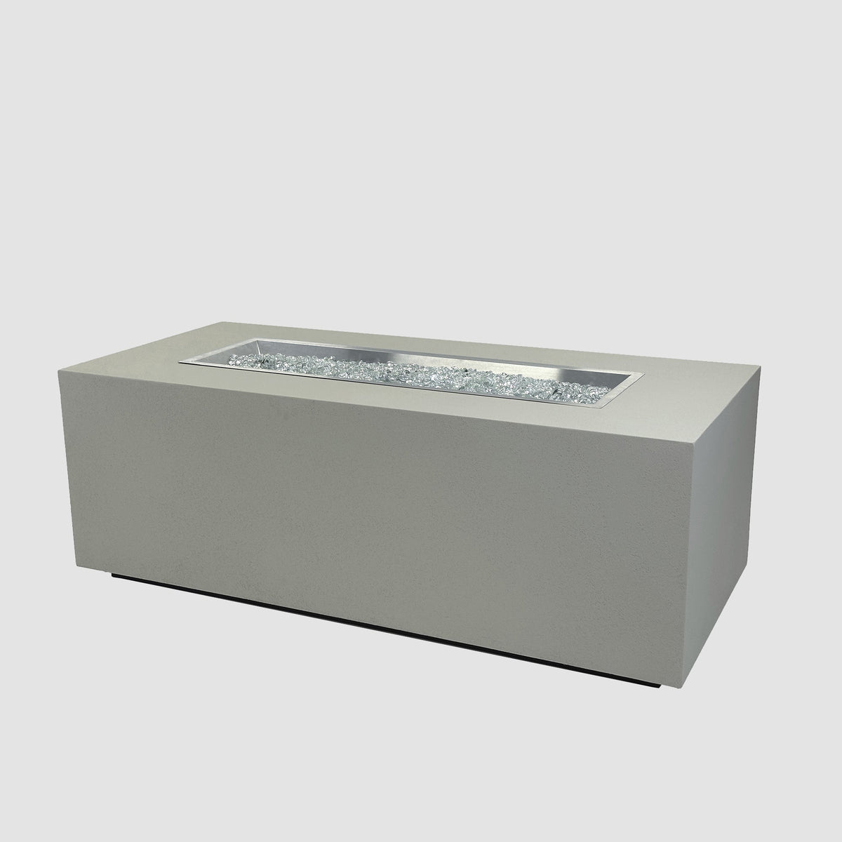 Vosera 60 x 22 Linear Gas Fire Pit Table in Natural Grey