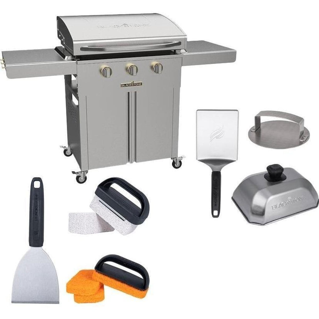 Blackstone Select 28 Inch Griddle W/ Cabinet, Hamburger & Cleaning Kit (6009 + Accessories)