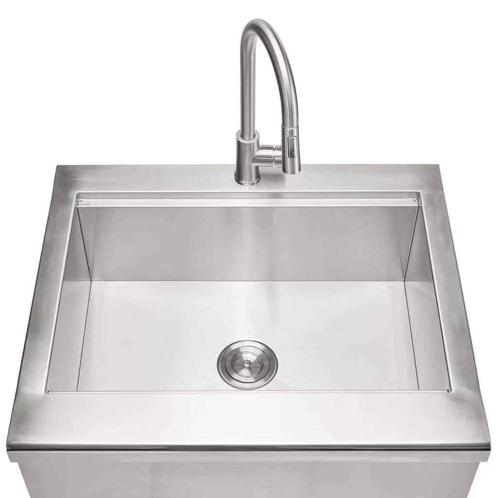 Coyote 30-Inch Farmhouse Apron Front Stainless Steel Outdoor Sink