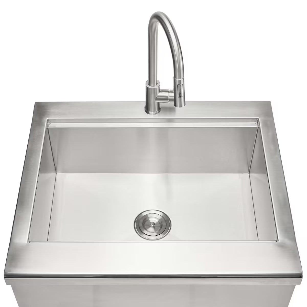 Coyote 30-Inch Farmhouse Apron Front Stainless Steel Outdoor Sink