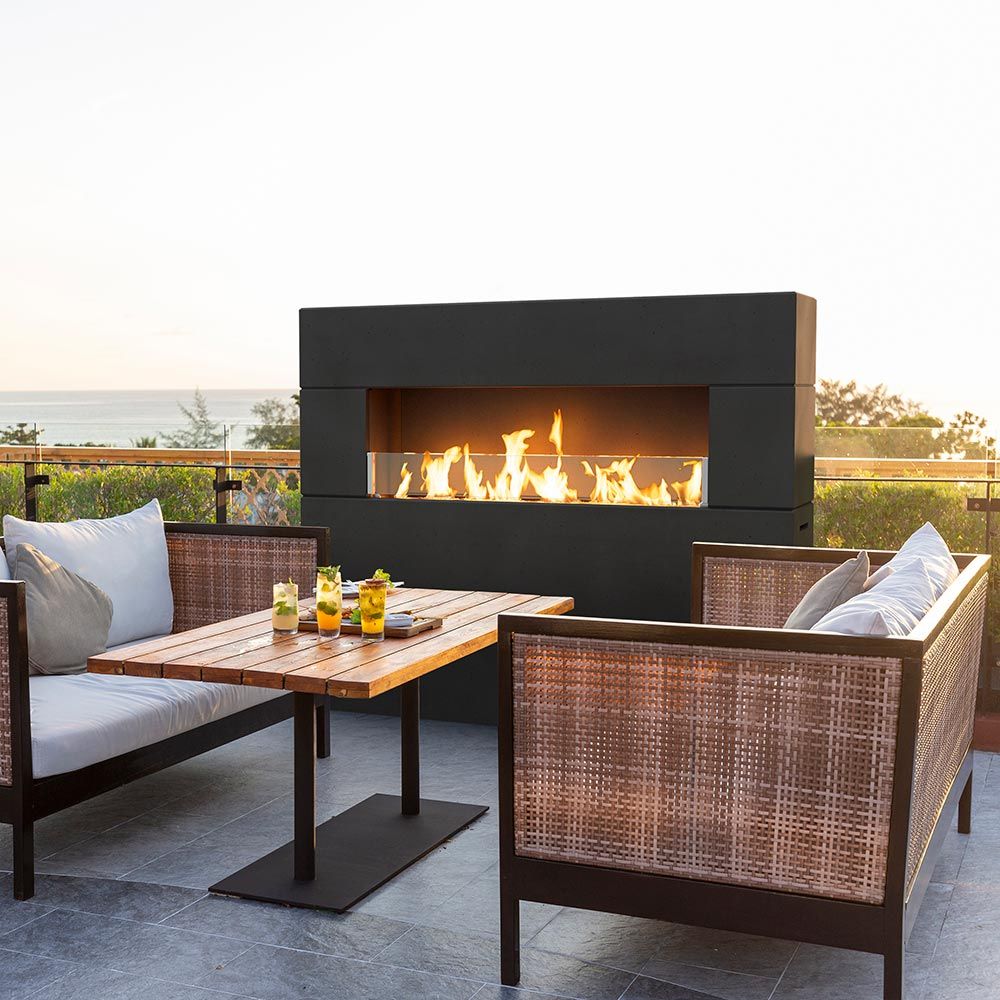 American Fyre Milan Tall Linear Outdoor Gas Fireplace