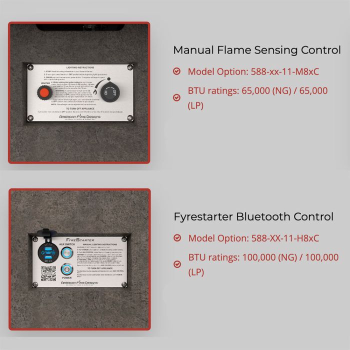 American Fyre Designs 72-Incg Legend Long LP Select Firetable