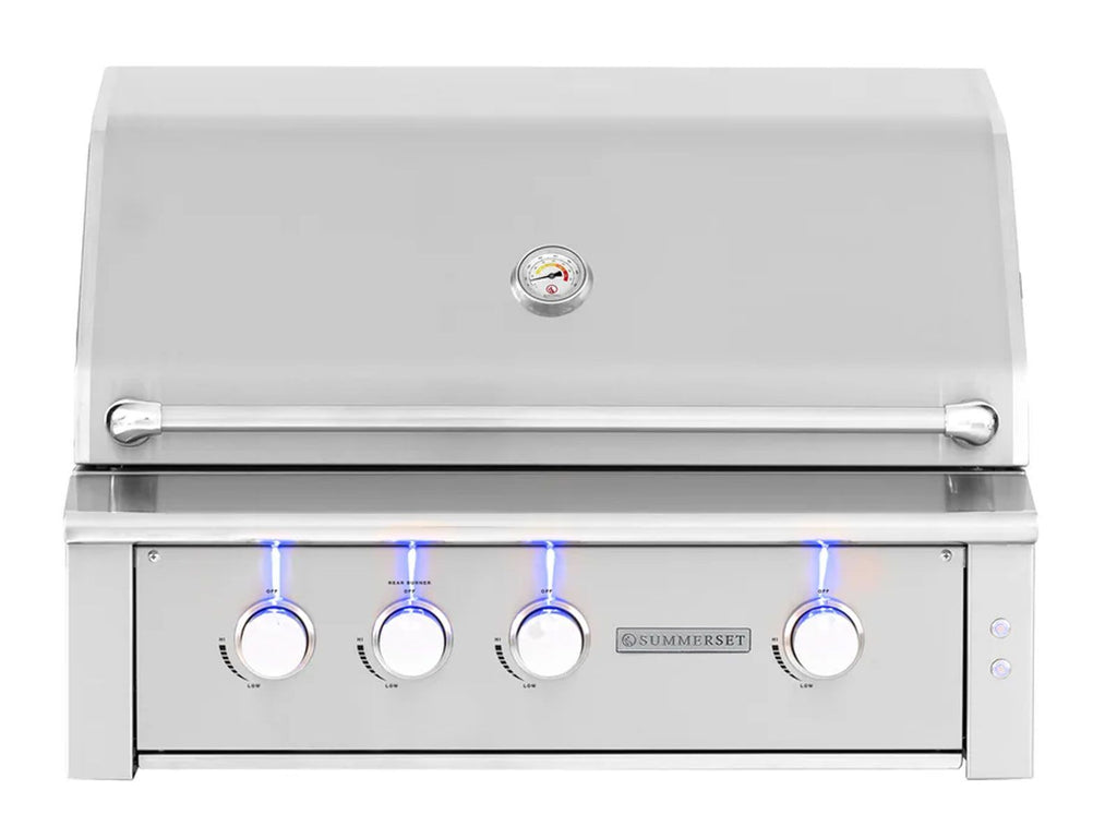 Parrilla de gas Alturi de 36 pulgadas y 3 quemadores, fabricada en Estados Unidos, con quemador trasero infrarrojo y kit de asador. 