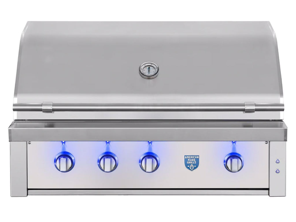 Parrilla de gas Estate Freedom de 42 pulgadas y 3 quemadores con quemador infrarrojo trasero de American Made Grills 