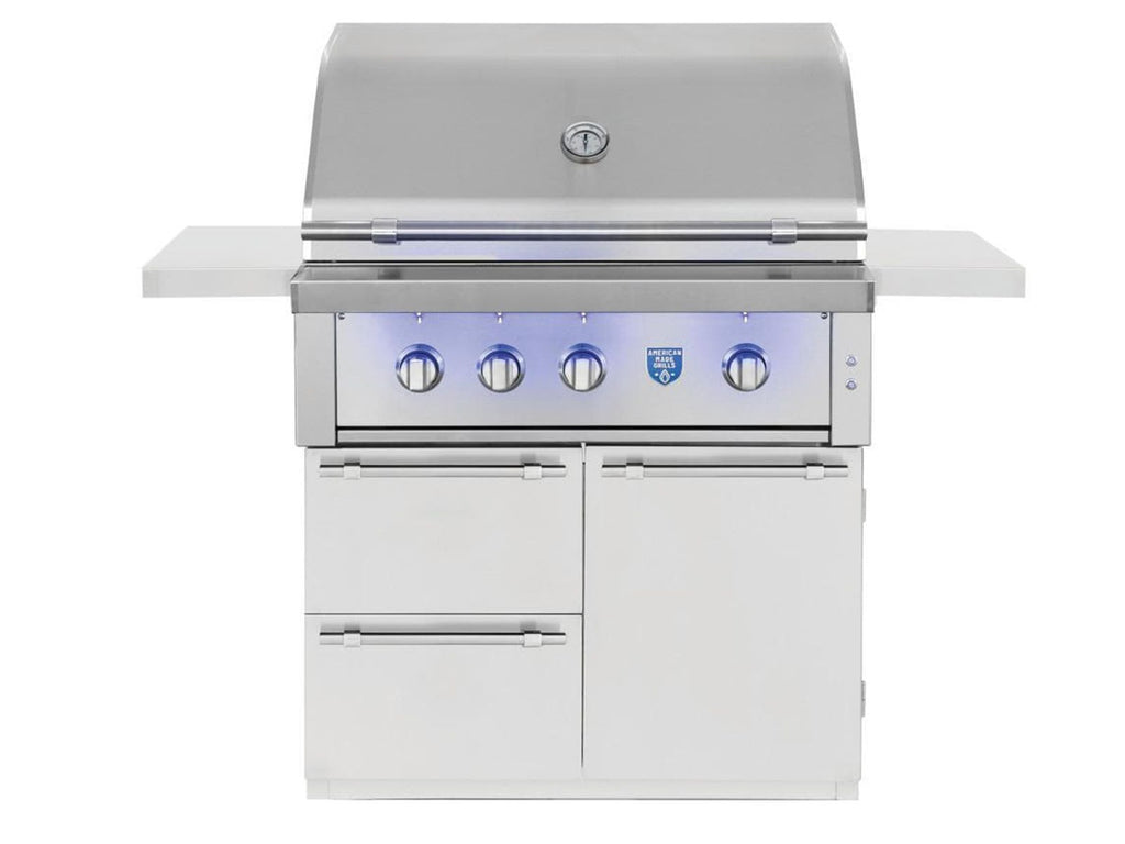 Parrilla de gas Estate Freedom de 36 pulgadas y 3 quemadores con quemador infrarrojo trasero de American Made Grills 