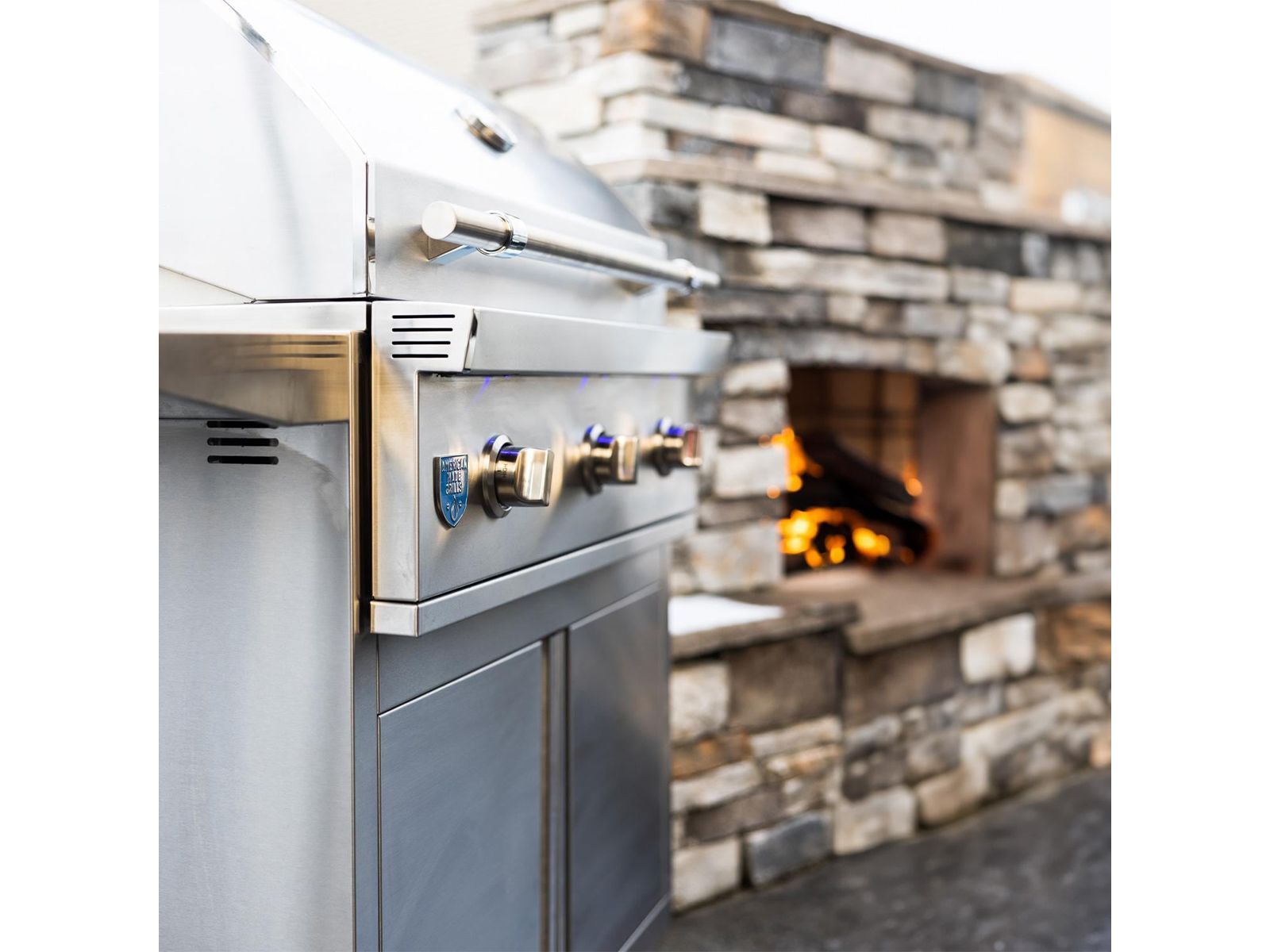 Carrito para parrilla de acero inoxidable Atlas de 36 pulgadas de American Made Grills 