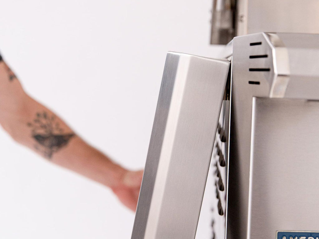 American Made Grills Muscle 36-Inch Freestanding Hybrid Wood, Charcoal & Gas Grill With Infrared Sear Burner & Rotisserie Kit