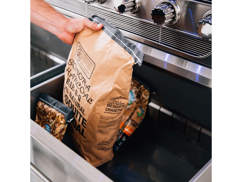 American Made Grills Muscle 36-Inch Freestanding Hybrid Wood, Charcoal & Gas Grill With Infrared Sear Burner & Rotisserie Kit