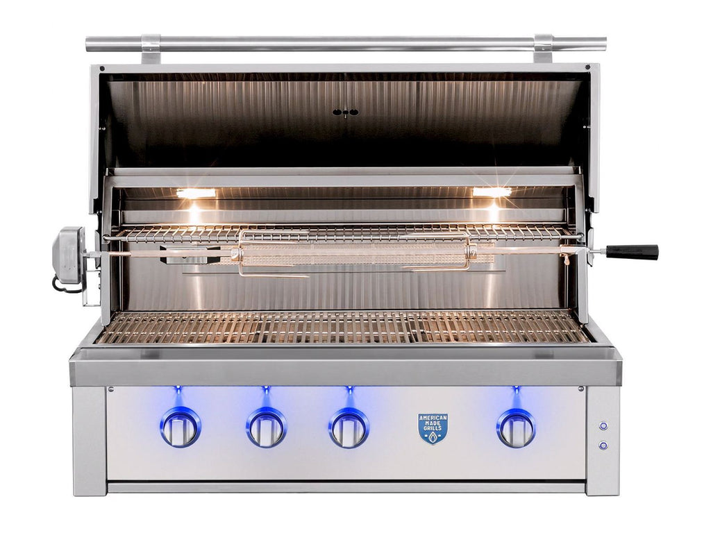 Parrilla de gas Estate Freedom de 42 pulgadas y 3 quemadores con quemador infrarrojo trasero de American Made Grills 