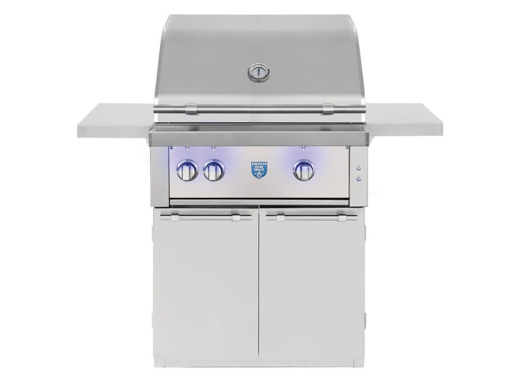 Parrilla de gas American Made Grills Estate de 30 pulgadas y 2 quemadores con quemador infrarrojo trasero y kit de asador 