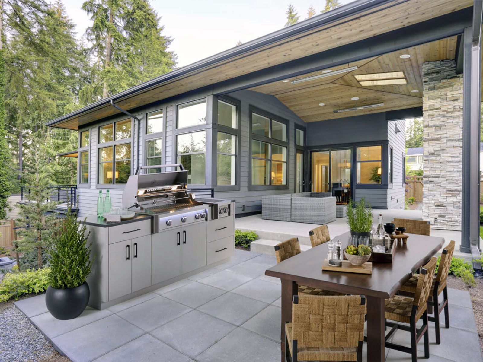 American Outdoor Grill L-Series 36-Inch 3-Burner Built-In Gas Grill With Rear IR Burner, Rotisserie Kit, Internal Lights & LED Multi-Color Lights