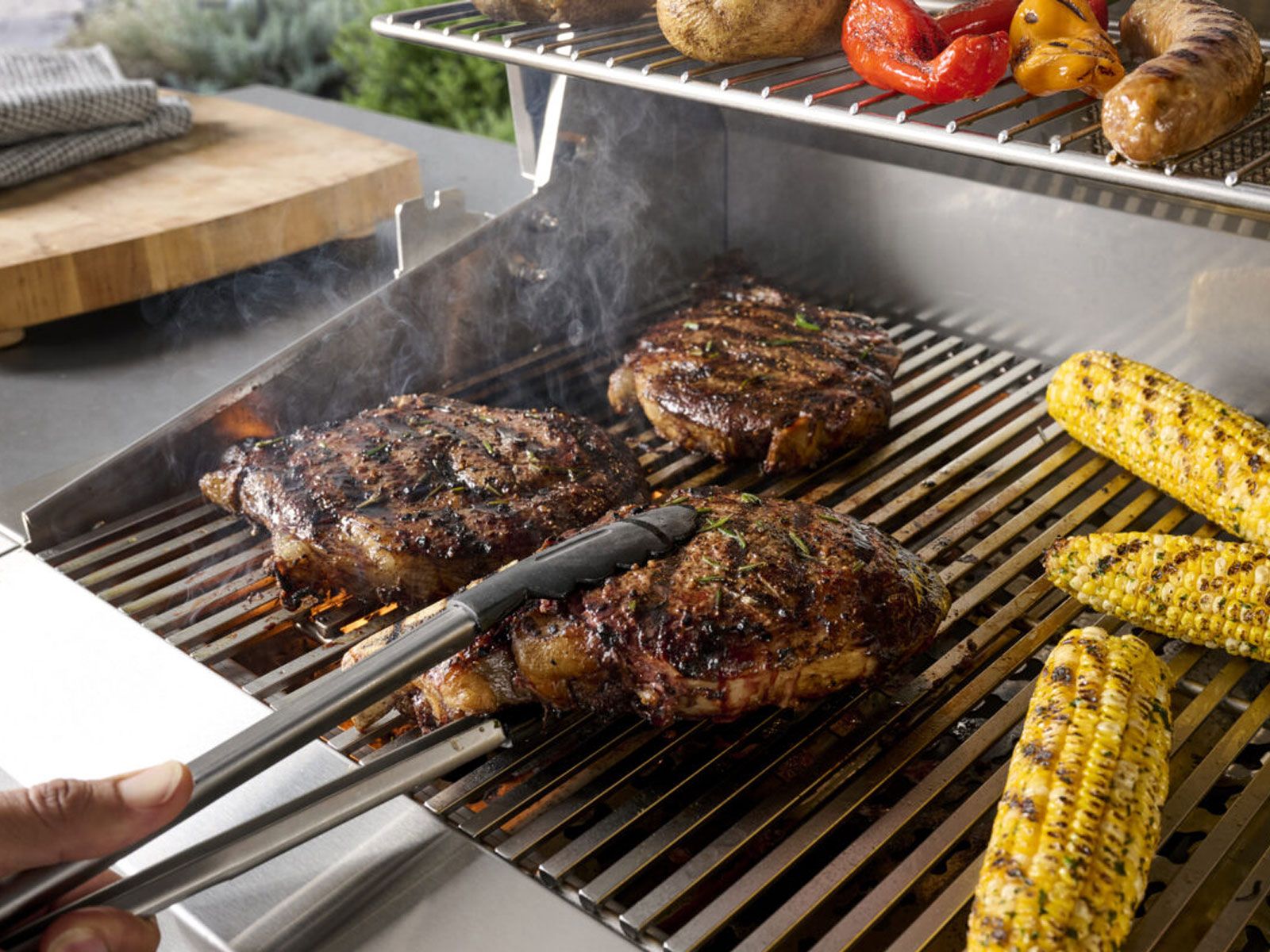 American Outdoor Grill L-Series 36-Inch 3-Burner Built-In Gas Grill With Rear IR Burner, Rotisserie Kit, Internal Lights & LED Multi-Color Lights