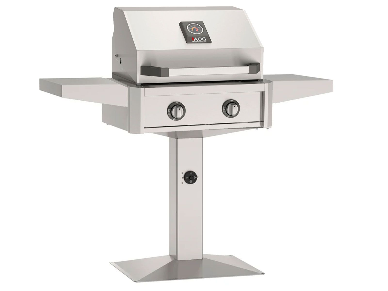 American Outdoor Grill T-Series 24-Inch 2-Burner Gas Grill on Patio Post Base