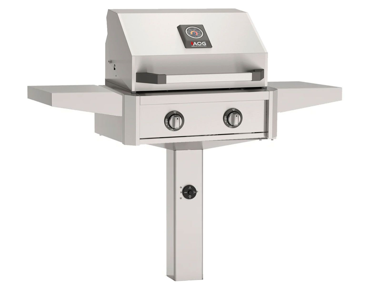 American Outdoor Grill T-Series 24-Inch 2-Burner Gas Grill on In-Ground Post Base