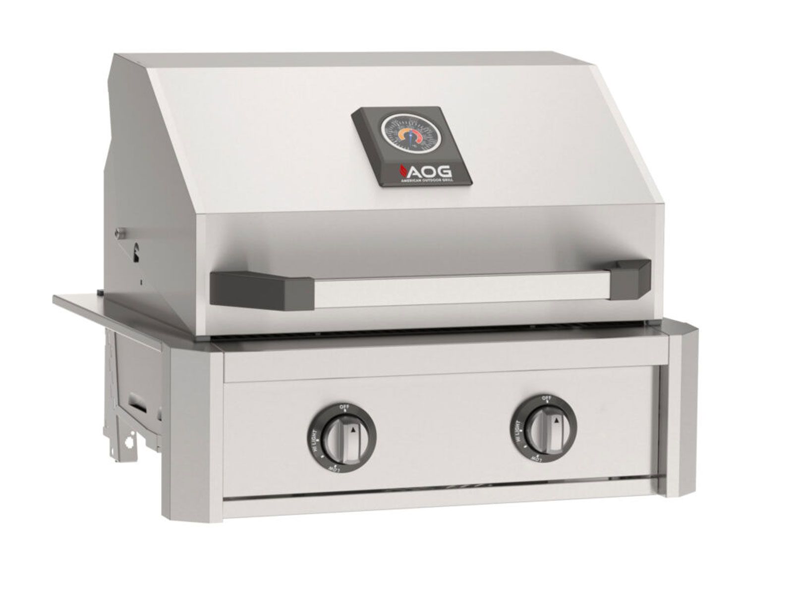 American Outdoor Grill T-Series 24-Inch 2-Burner Gas Grill on Accessible Patio Post Base (Includes Hood Side Handle)