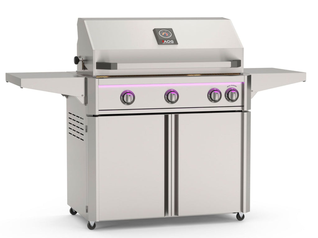 American Outdoor Grill L-Series 36-Inch 3-Burner Gas Grill With Rear IR Burner, Rotisserie Kit, Internal Lights & LED Multi-Color Lights