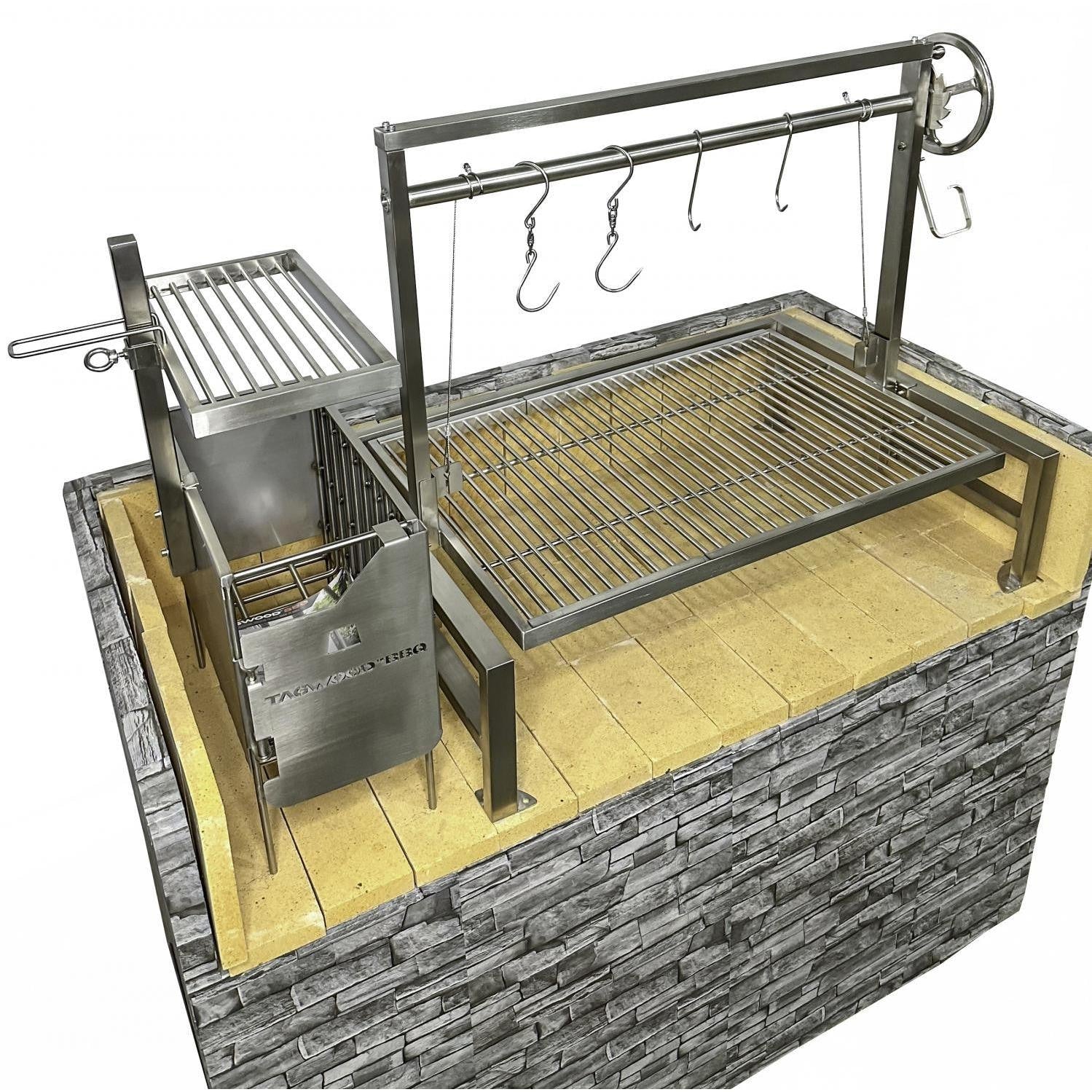 Tagwood BBQ Insert Style Argentine Santa Maria Wood Fire & Charcoal Grill - BBQ09SS