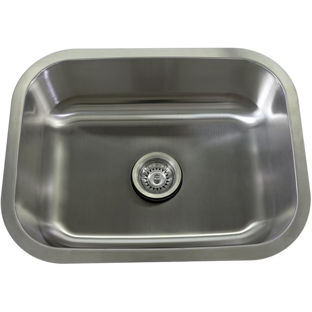 23 X 18 Outdoor Rated Stainless Steel Undermount Sink W/ Sink Strainer